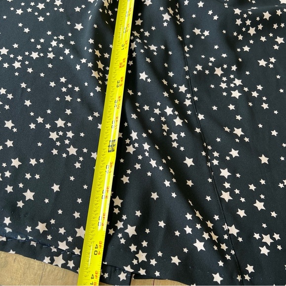 Kate Spade Black Scattered Stars Button Front Shirt Dress Preppy Fit And Flare 4 - Picture 8 of 9